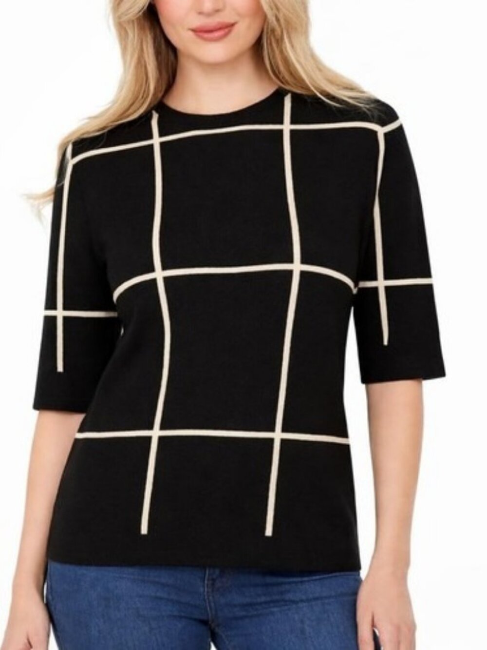 Wrapper Women's Elbow Sleeve Sweater Size L, Color Black